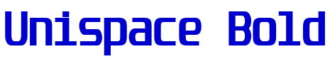 Unispace Bold шрифт